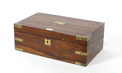 Lot 132 - A 19th century rosewood and brass bound...