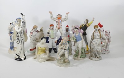 Lot 152 - A collection of Soviet porcelain figures, to...