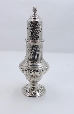 Lot 259 - A late Victorian silver lighthouse sugar...