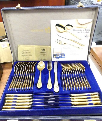 Lot 276 - A modern German gold plated 12-place setting...