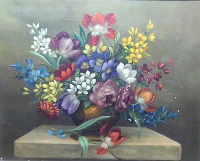 Lot 1007 - Lascelles - Still life with flowers in a vase...