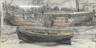 Lot 1012 - TW Ward - SB Raybell and dinghy, coloured...