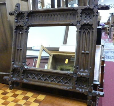 Lot 1054 - A Victorian mahogany framed and bevelled wall...