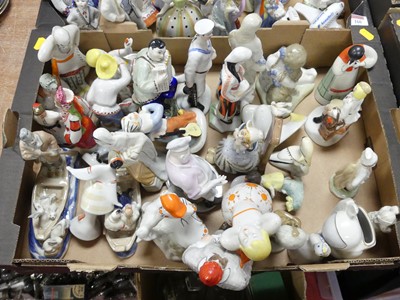 Lot 159 - A collection of Soviet porcelain figures, to...