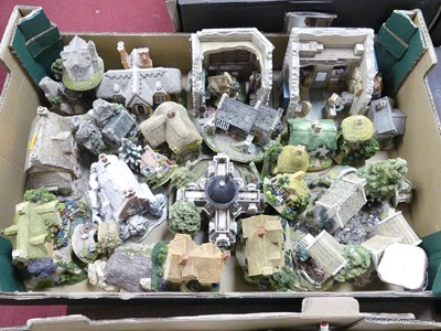 Lot 163 - A collection of resin model cottages, to...