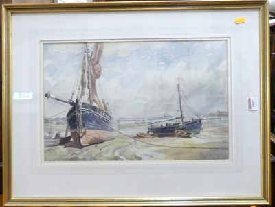 Lot 1057 - Stanley Goodchild - Low Tide, watercolour,...