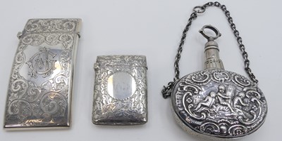 Lot 288 - An Edwardian silver visiting card case of...