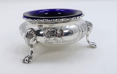 Lot 294 - A Victorian silver open salt of squat circular...