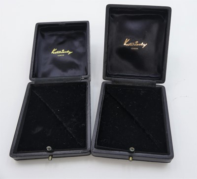 Lot 343 - Two empty Kucthinsky of London black leather...