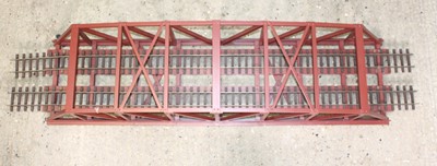 Lot 99 - Gauge 1 large railway bridge, constructed from...