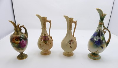 Lot 221 - A Royal Worcester floral decorated porcelain...