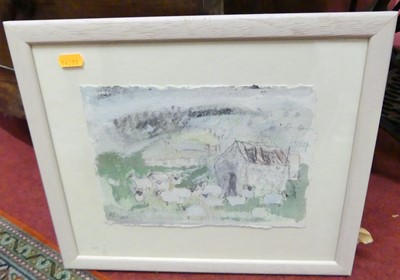 Lot 1086 - Assorted contemporary ink and watercolour...