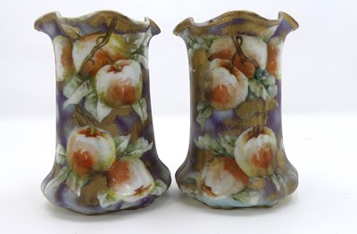 Lot 235 - A pair of Japanese porcelain vases, each...