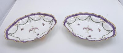 Lot 239 - A pair of Royal Worcester porcelain dishes of...