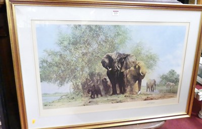 Lot 1121 - David Shepherd (1931-2017) - Elephants and...