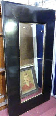 Lot 1126 - A contemporary ebonised wooden framed wall...