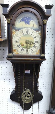 Lot 1150 - A reproduction Dutch droptrunk wall clock, h.78cm