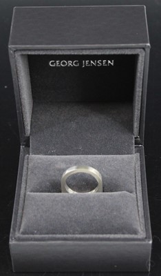 Lot 357 - A modern Georg Jensen silver ring, design No....