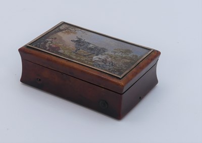 Lot 531 - A thuya wood box of inverted rectangular form,...