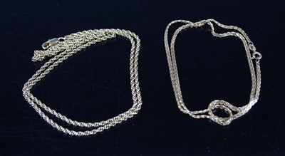 Lot 394 - An Italian 14ct gold snake link necklace, 4.5g;...