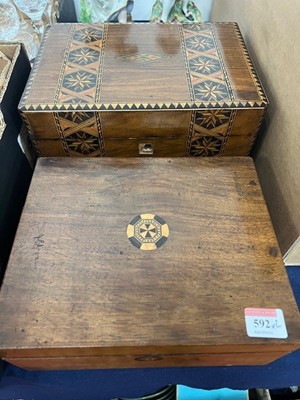 Lot 592 - A Victorian Tunbridge inlaid walnut lady's...