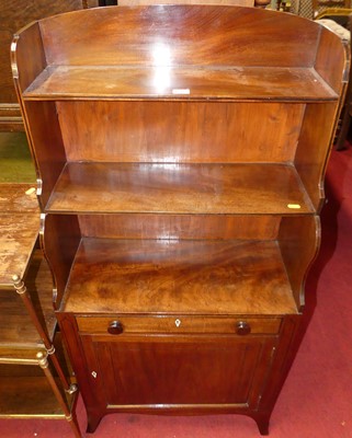 Lot 1264 - A Regency mahogany and ebony strung waterfall...