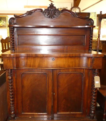 Lot 1265 - A mid-Victorian mahogany serpentine front...