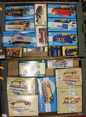 Lot 1531 - Two trays containing mostly Corgi boxed modern...