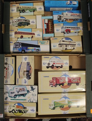 Lot 1549 - 2x trays mostly Corgi Classic Commercials...