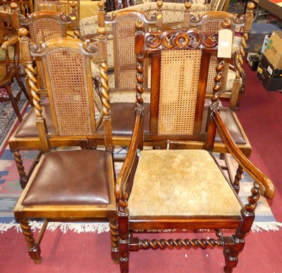 Lot 1326 - A set of four early 20th century barleytwist...