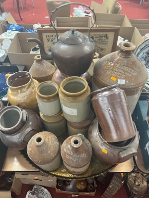 Lot 635 - A large collection of stoneware jars and...