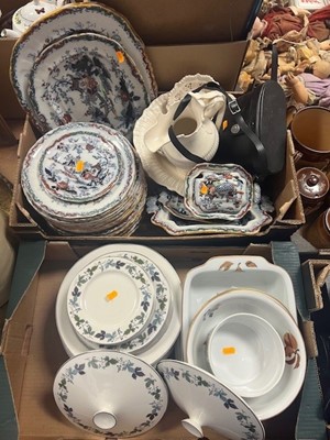 Lot 636 - Two boxes of ceramics, to include a Royal...