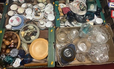 Lot 646 - Four boxes of miscellaneous items to include...