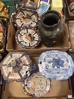 Lot 654 - Two boxes of ceramics, to include Mason's...