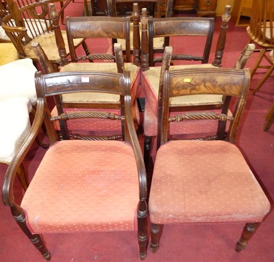 Lot 1331 - A set of eight 19th century mahogany barback...