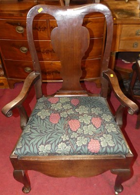 Lot 1339 - A 19th century mahogany splatback commode...