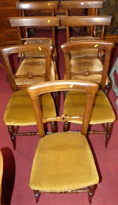 Lot 1341 - A set of four 19th century mahogany barback...