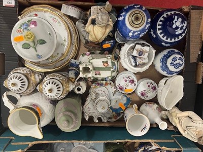 Lot 695 - Mixed ceramics to include Chinese prunus...