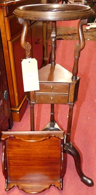 Lot 1399 - A mahogany freestanding wig-stand, with twin...