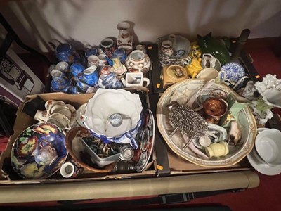 Lot 708 - 4x boxes of mixed ceramics to inc. Japanese...