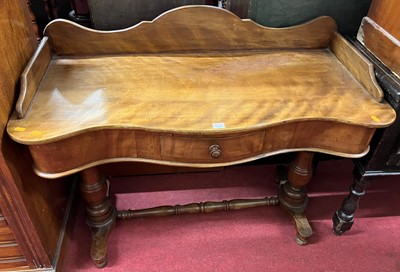 Lot 1219 - A 19th century satinwood three-quarter raised...