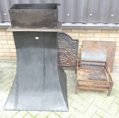 Lot 1419 - Fireside effects to include; a cast iron...