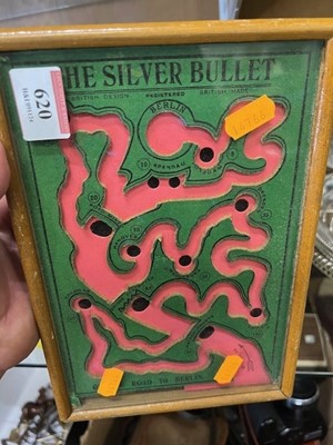 Lot 620 - A vintage Silver Bullet game, 24x16.5cm