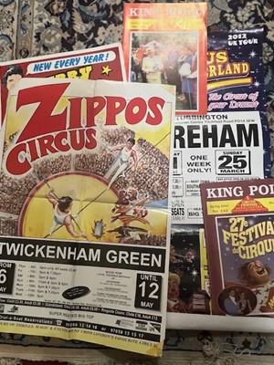 Lot 731 - A collection of vintage circus posters and...