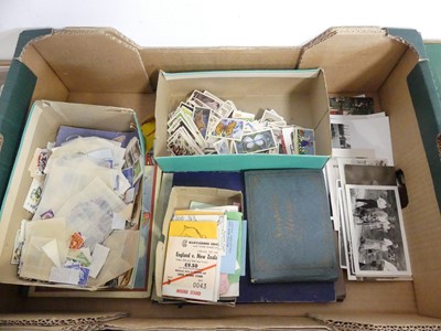 Lot 518 - A collection of stamps and cigarette cards and...