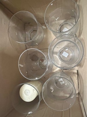 Lot 727 - Two boxes of glass storm lanterns