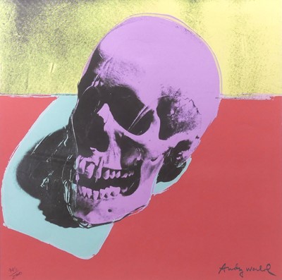 Lot 319 - After Andy Warhol - Skull, offset lithograph,...