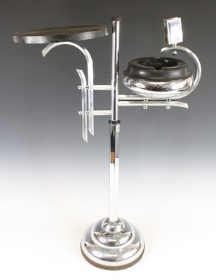 Lot 226 - An Art Deco chrome smoker's stand, the branch...