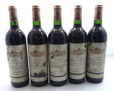 Lot 1133 - Chateau Grand-Pontet 1996, Saint Emilion Grand...