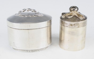 Lot 165 - Two contemporary silver canisters and...